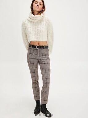Free People Molly Slim Plaid Ankle Pants in Windsor Plaid
